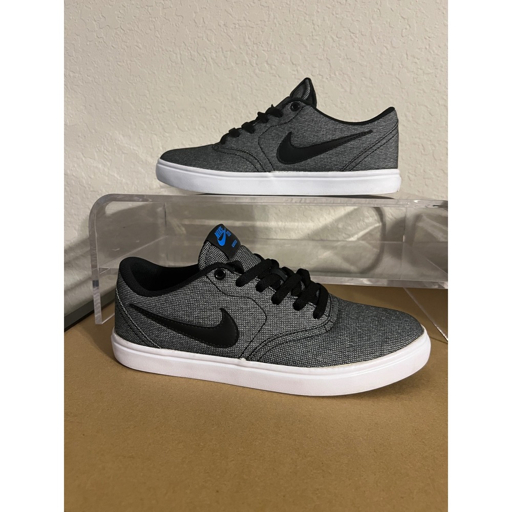 Nike SB Check Solarsoft Cool Grey Black Skate Shoes 843896-004 Men's Size 8